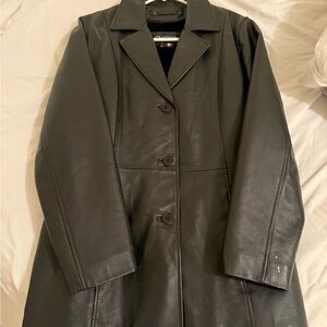 Marcia Black Leather Coat